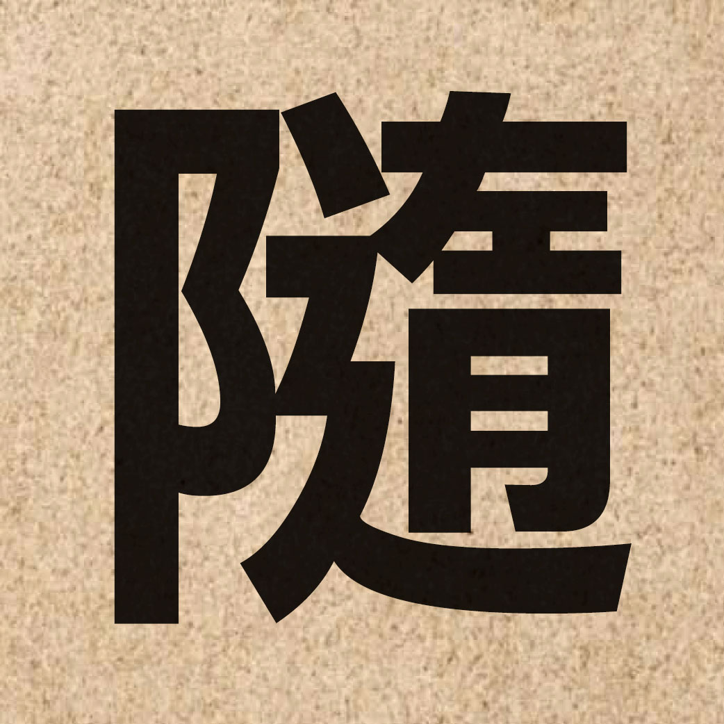 00502 Chinese character of 隨 and pronounce ceoi4