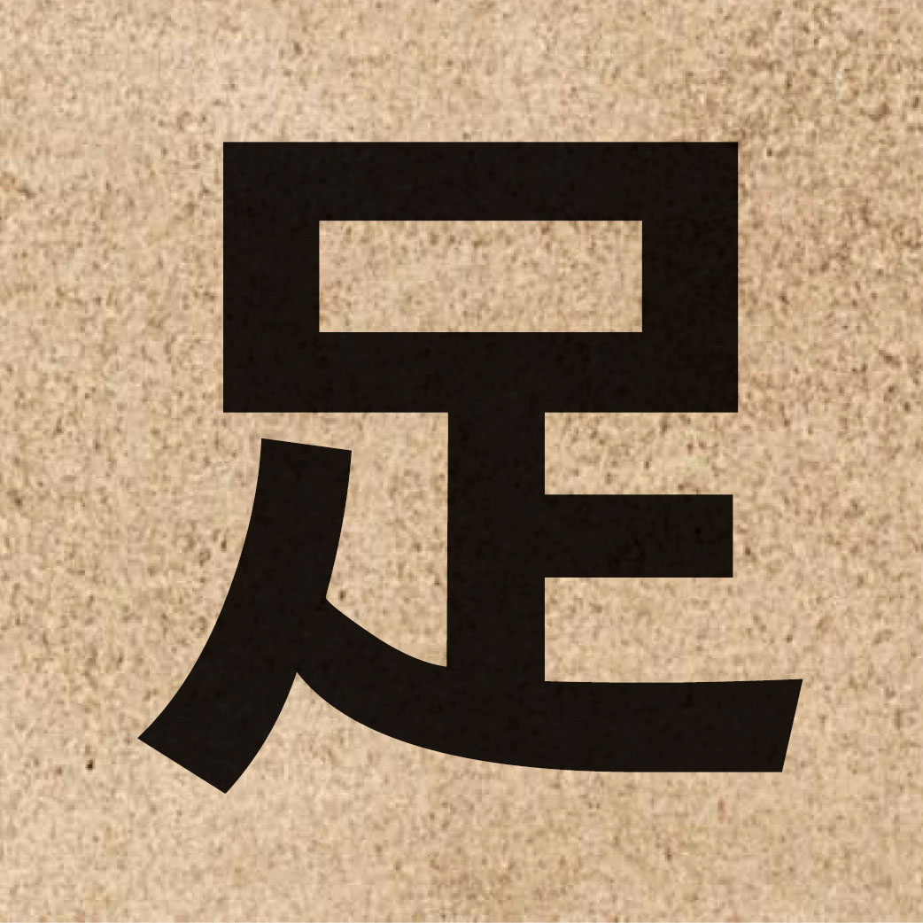 00594 Chinese character of 足 and pronounce zuk1