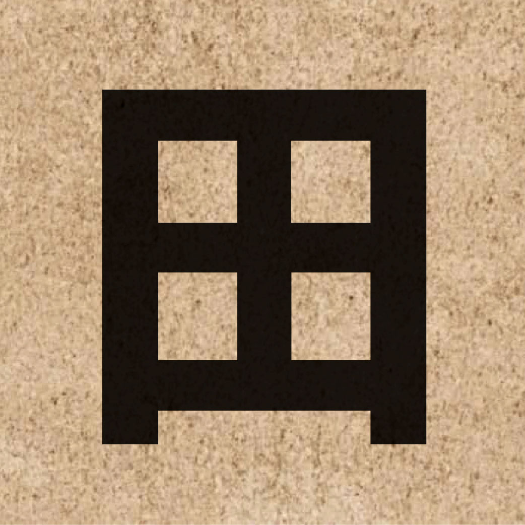 00598 Chinese character of 田 and pronounce tin4