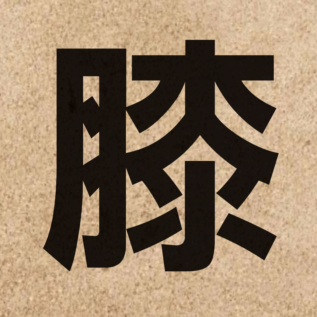 02628 Chinese character of 膝 and pronounce sat1