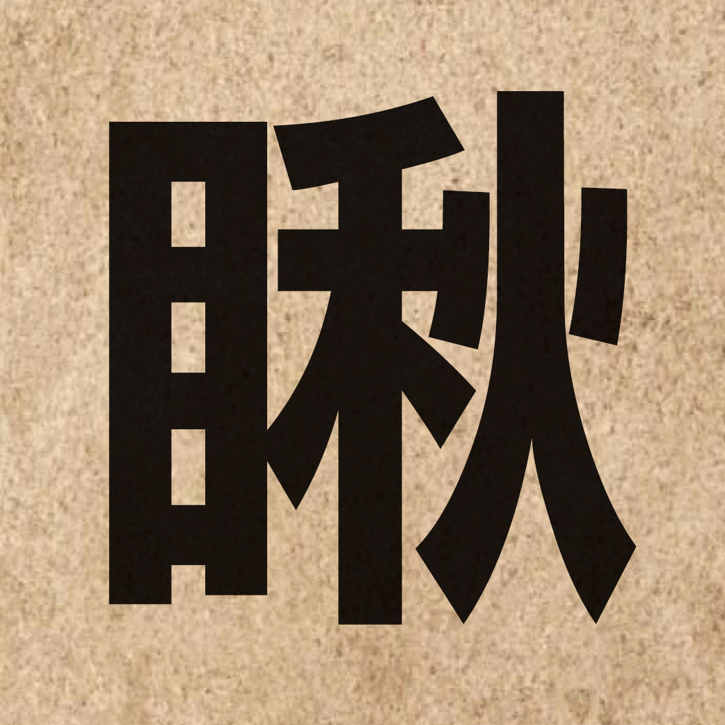 02812 Chinese character of 瞅 and pronounce cau2