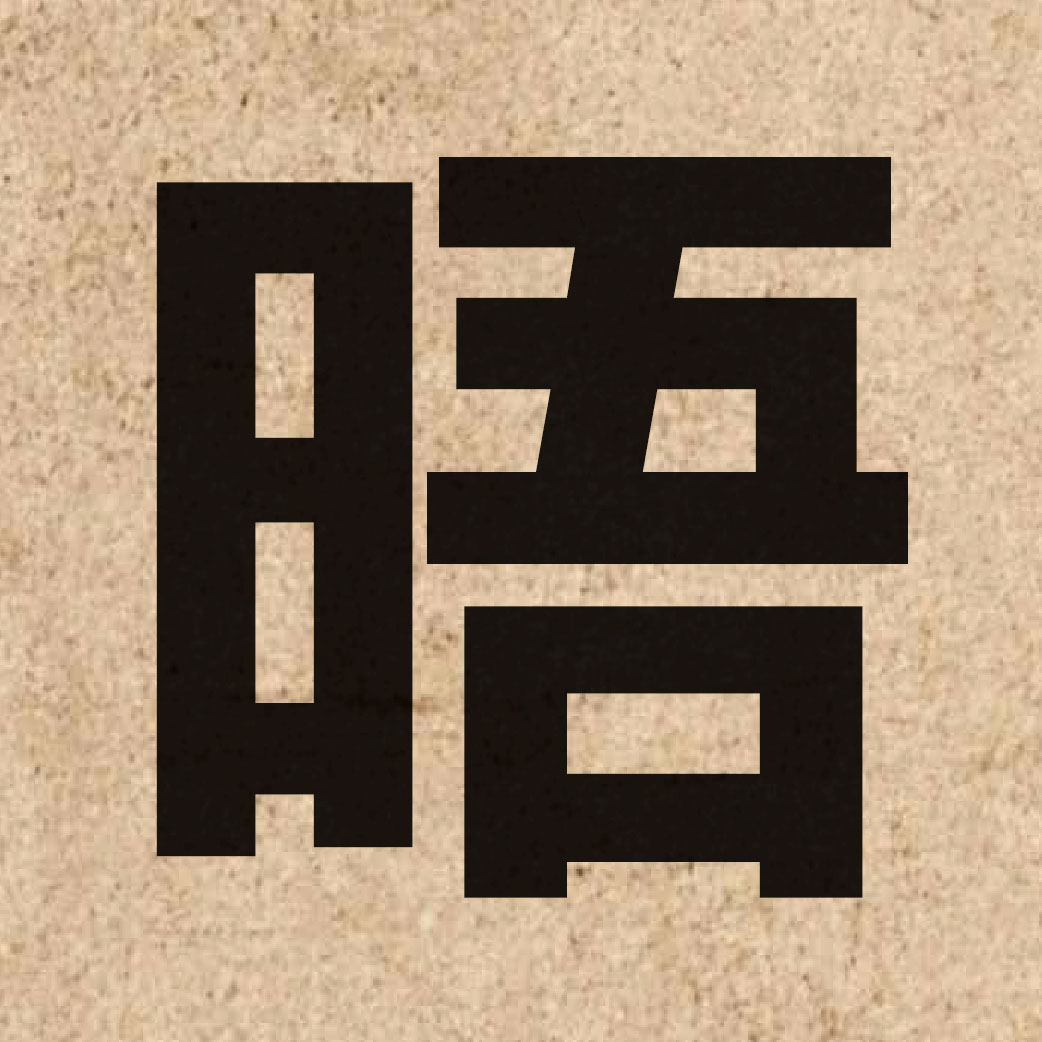 03019 Chinese character of 晤 and pronounce ng6
