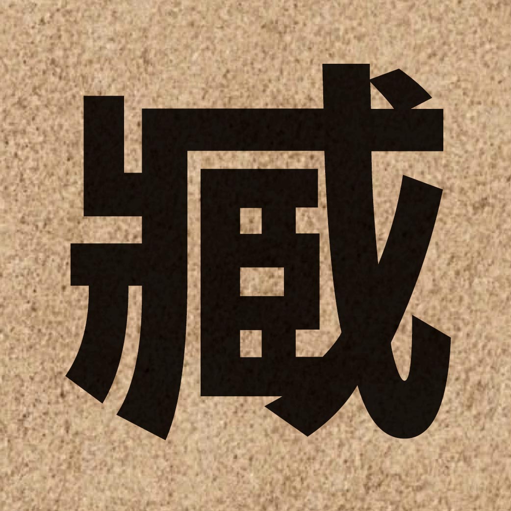 03137 Chinese character of 臧 and pronounce zong1