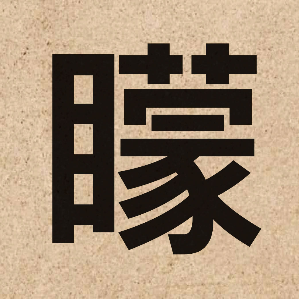 04007 Chinese character of 矇 and pronounce mung4