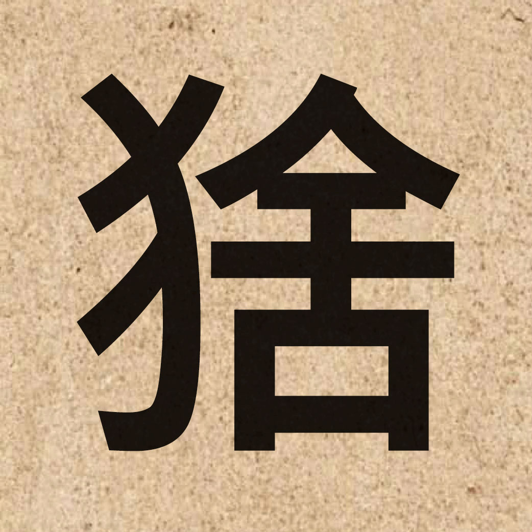 04271 Chinese character of 猞 and pronounce se3