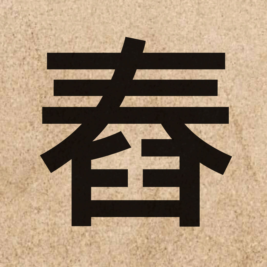 05004 Chinese character of 舂 and pronounce zung1