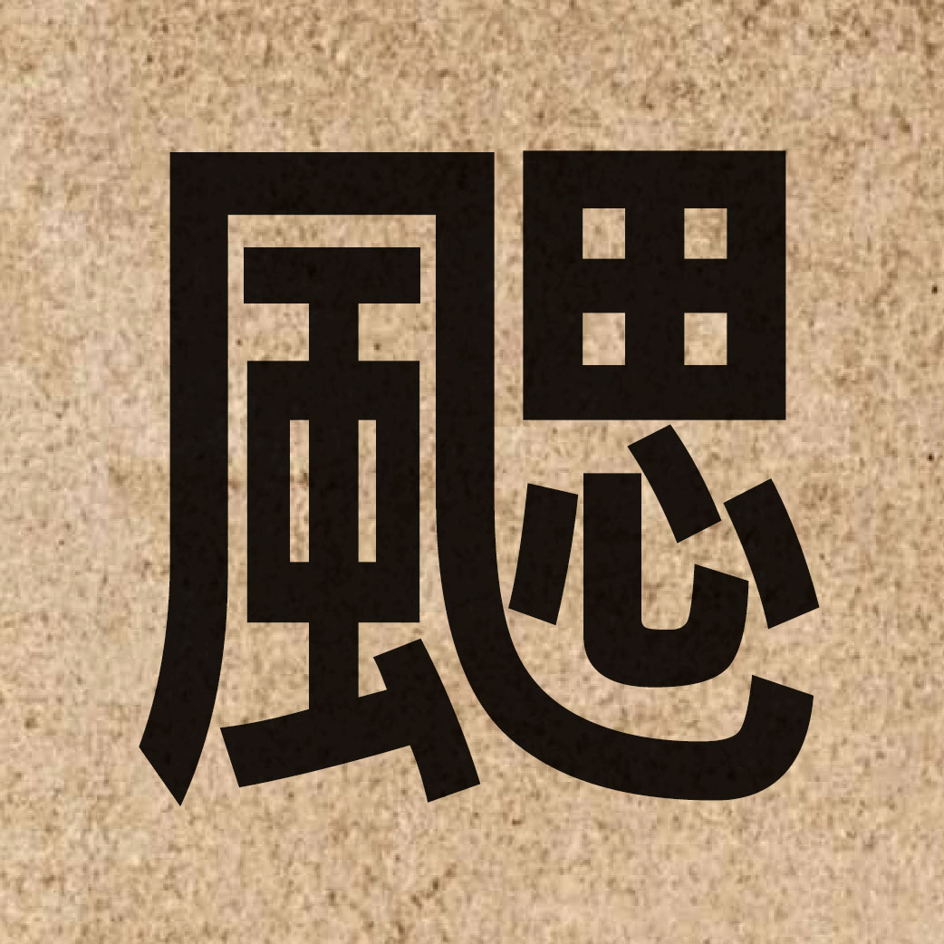 05186 Chinese character of 颸 and pronounce si1