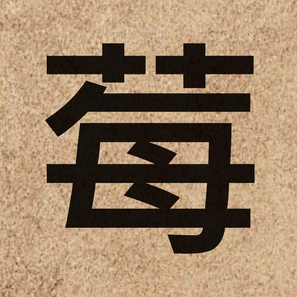 05357 Chinese character of 莓 and pronounce mui4