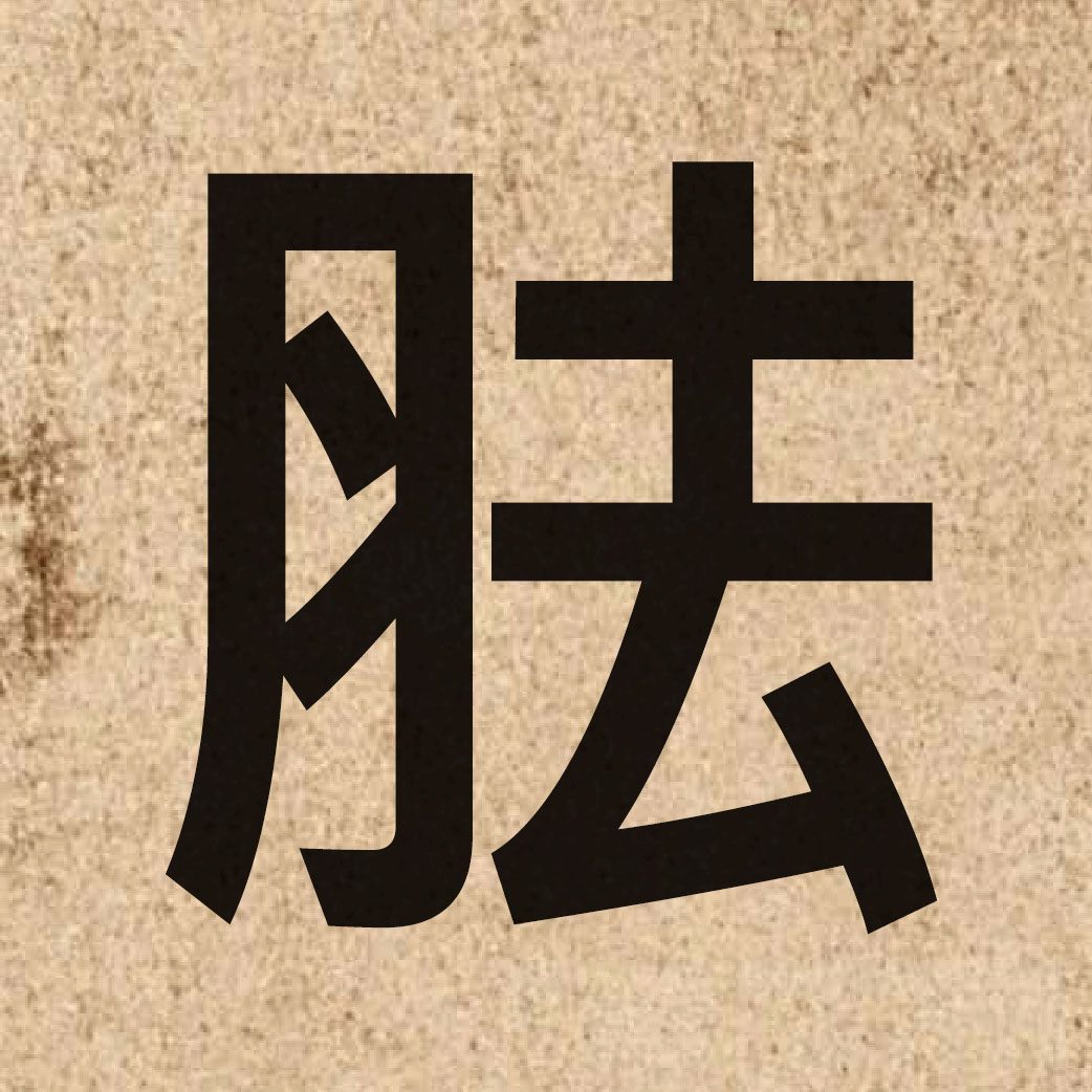 06461 Chinese character of 胠 and pronounce keoi1