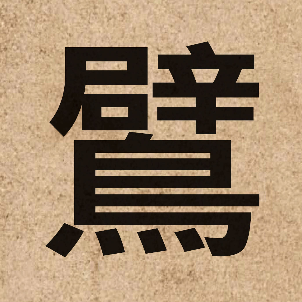 07059 Chinese character of 鷿 and pronounce pik1